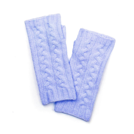 Cable Knit Recycled Wrist Warmers
