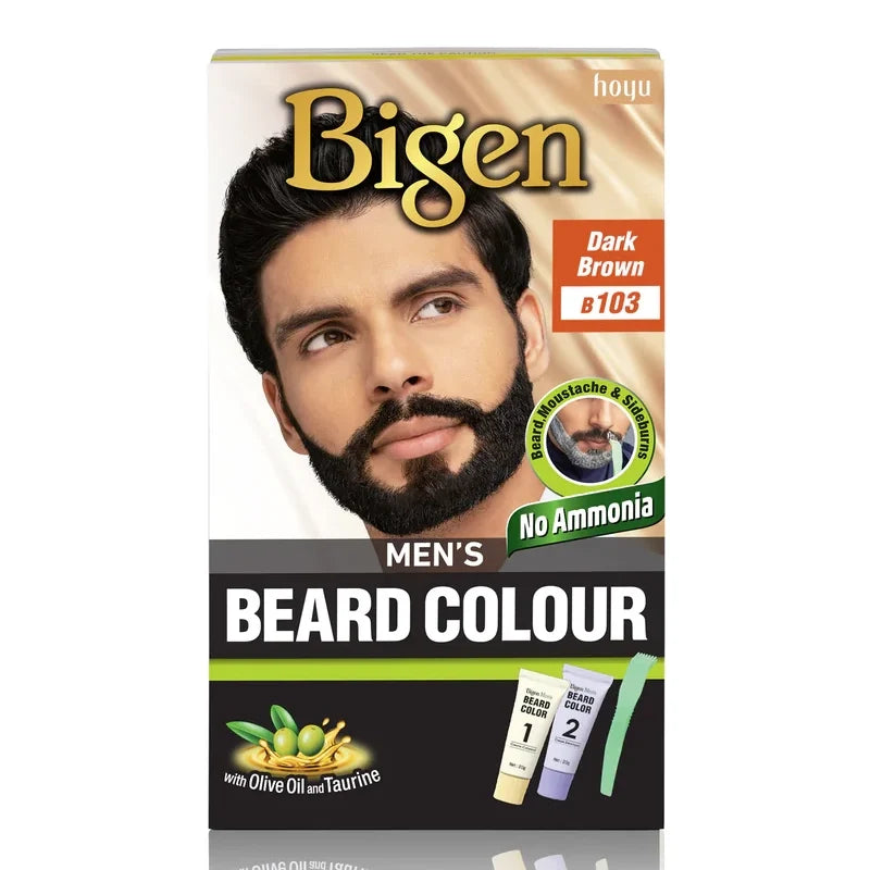 Bigen Men's Beard Colour Kit - Natural Grey Coverage & Enhancement for Men