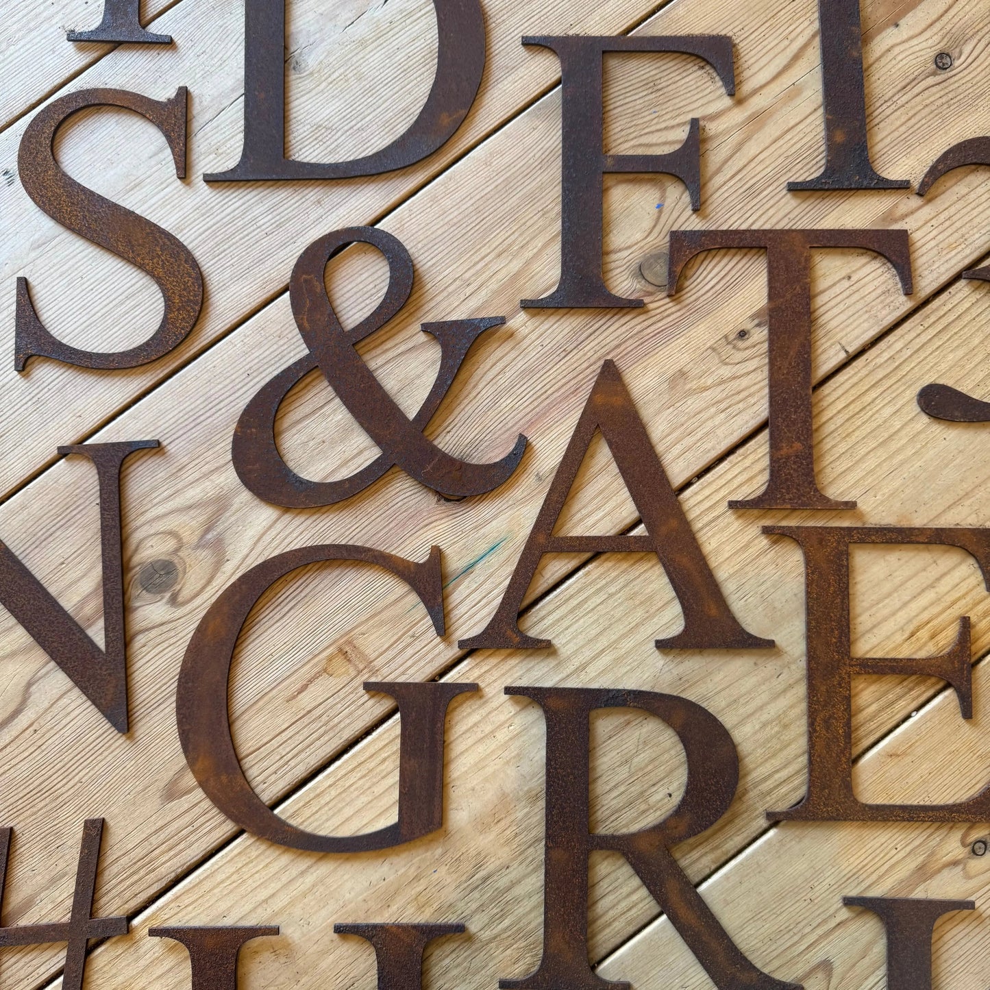 Classic Rusty Metal Letters 5" And 12" A-Z 0-9 Rustic Signs For The Home And Garden