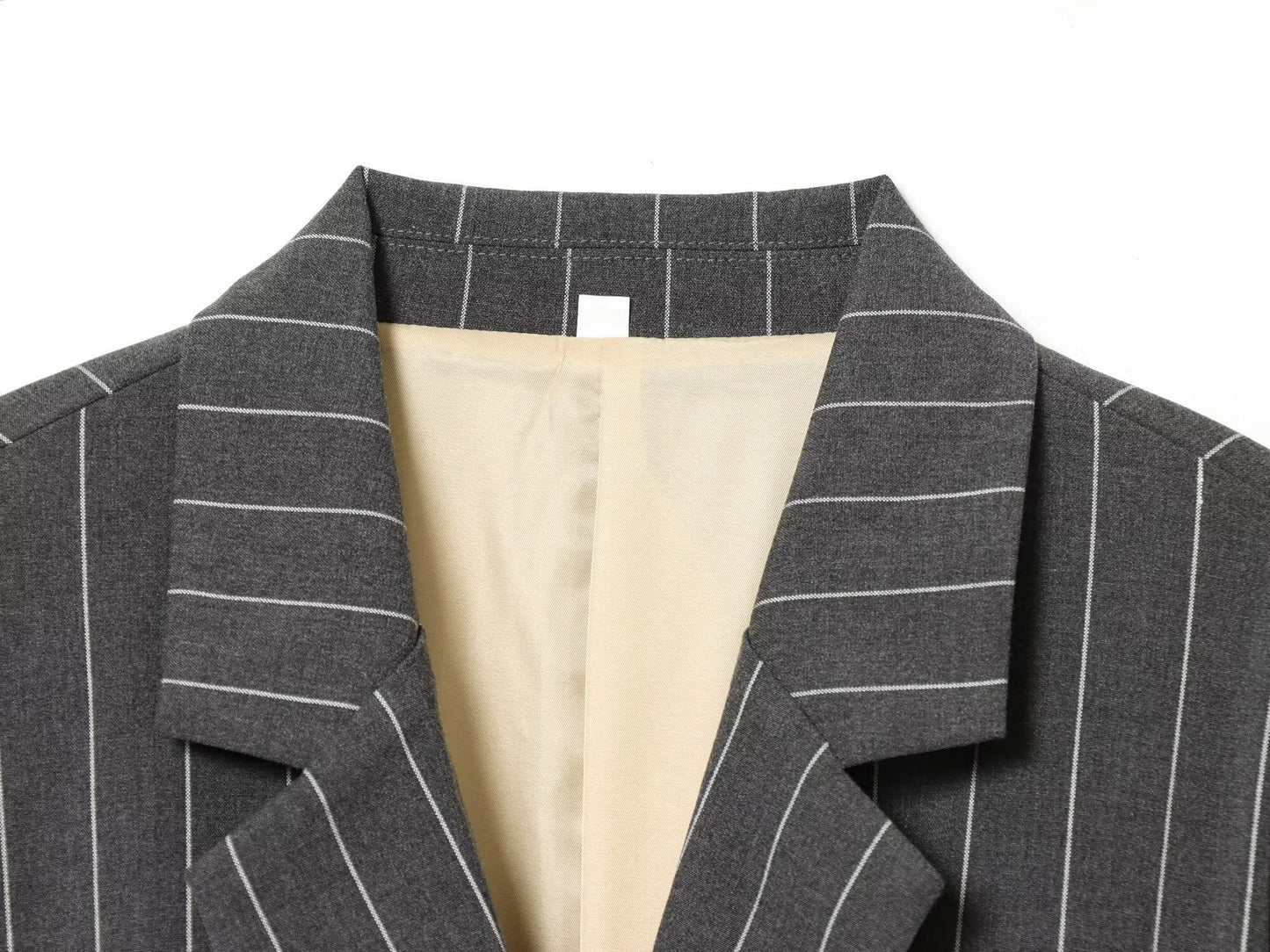 Belted Wrap Suit Set - Premium Two-Piece