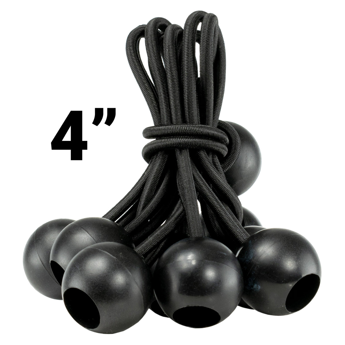 White M-Grade Tarpaulin with 10 x Bungee Balls (Black)