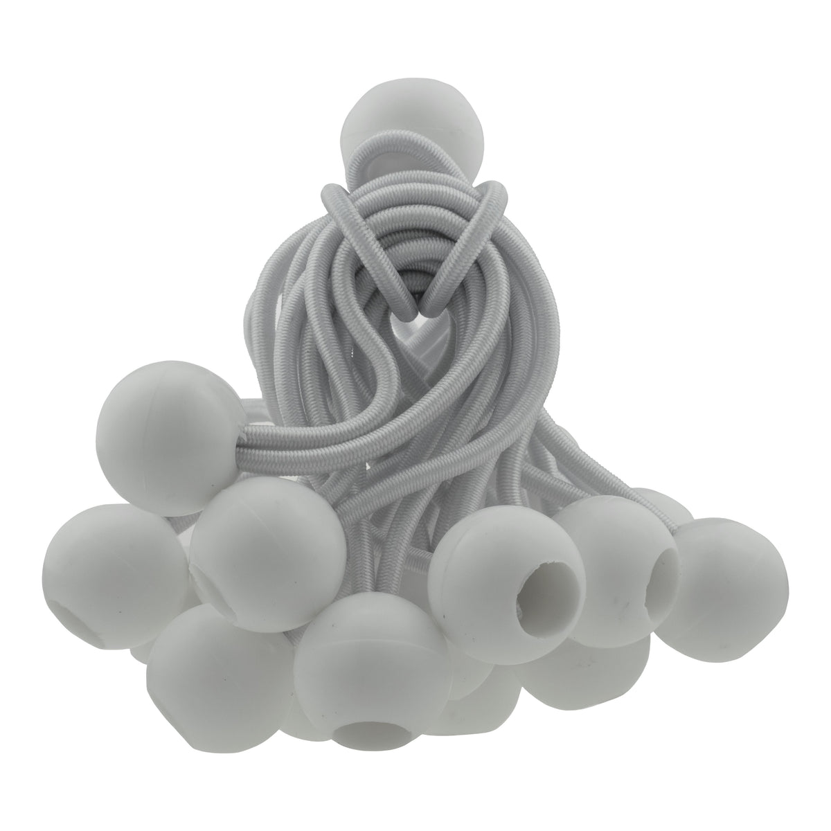 Green M-Grade Tarpaulin with 20 x 4" Bungee Balls (White)