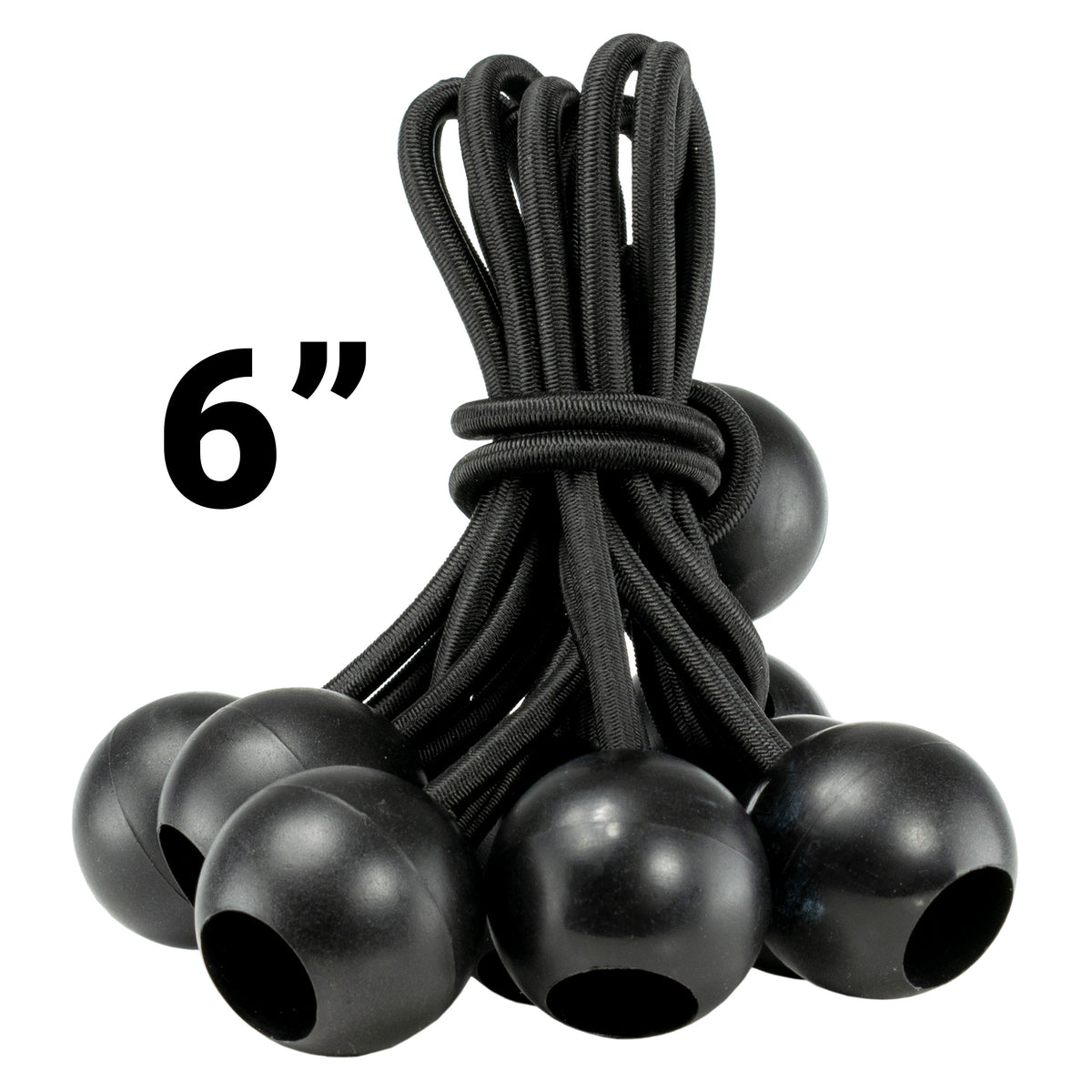 Clear M-Grade Tarpaulin with 10 x 6" Bungee Balls (Black)