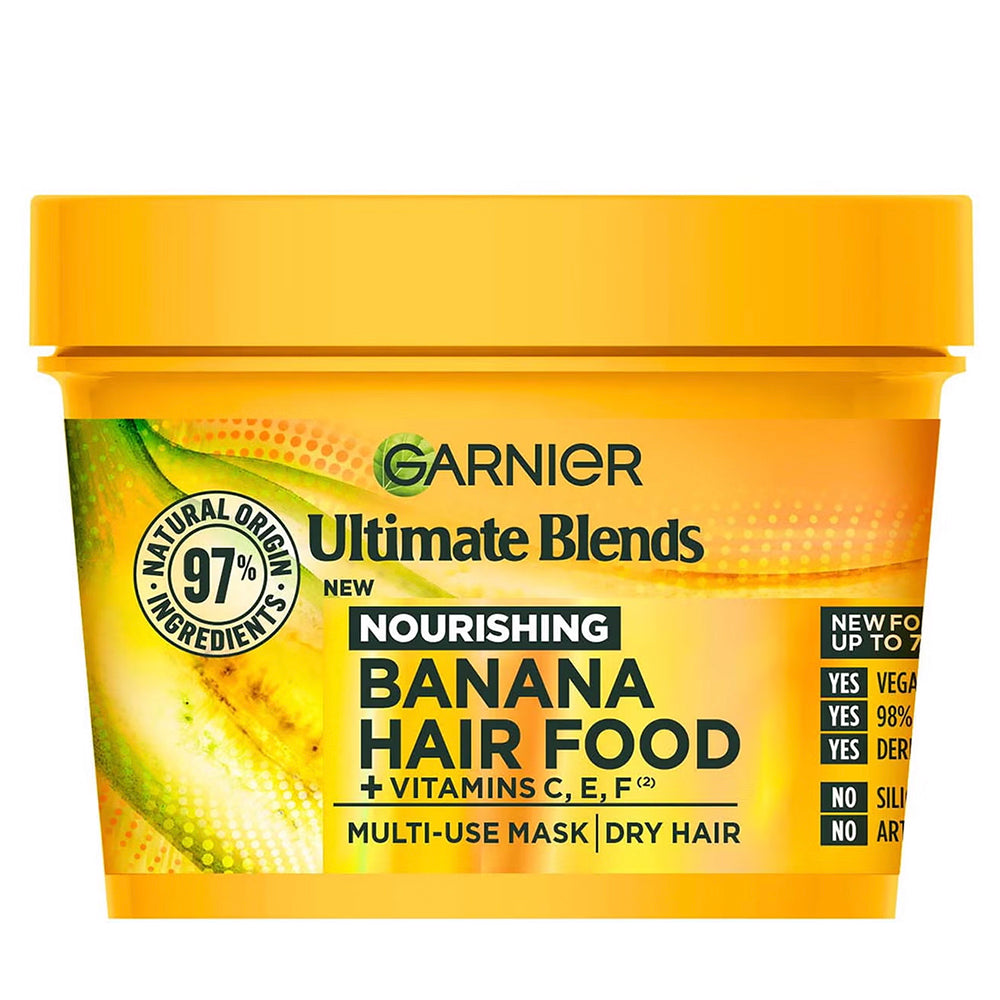Garnier Banana Hair Food Nourishing & Restorative Multi-Use Mask for Dry, Damaged Hair 390 ml/13.19 oz