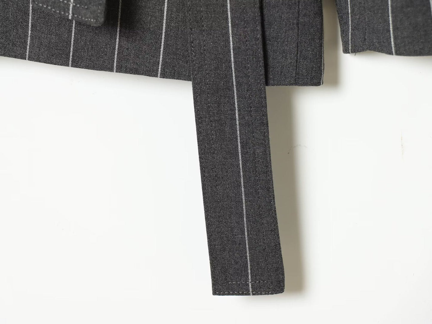 Belted Wrap Suit Set - Premium Two-Piece