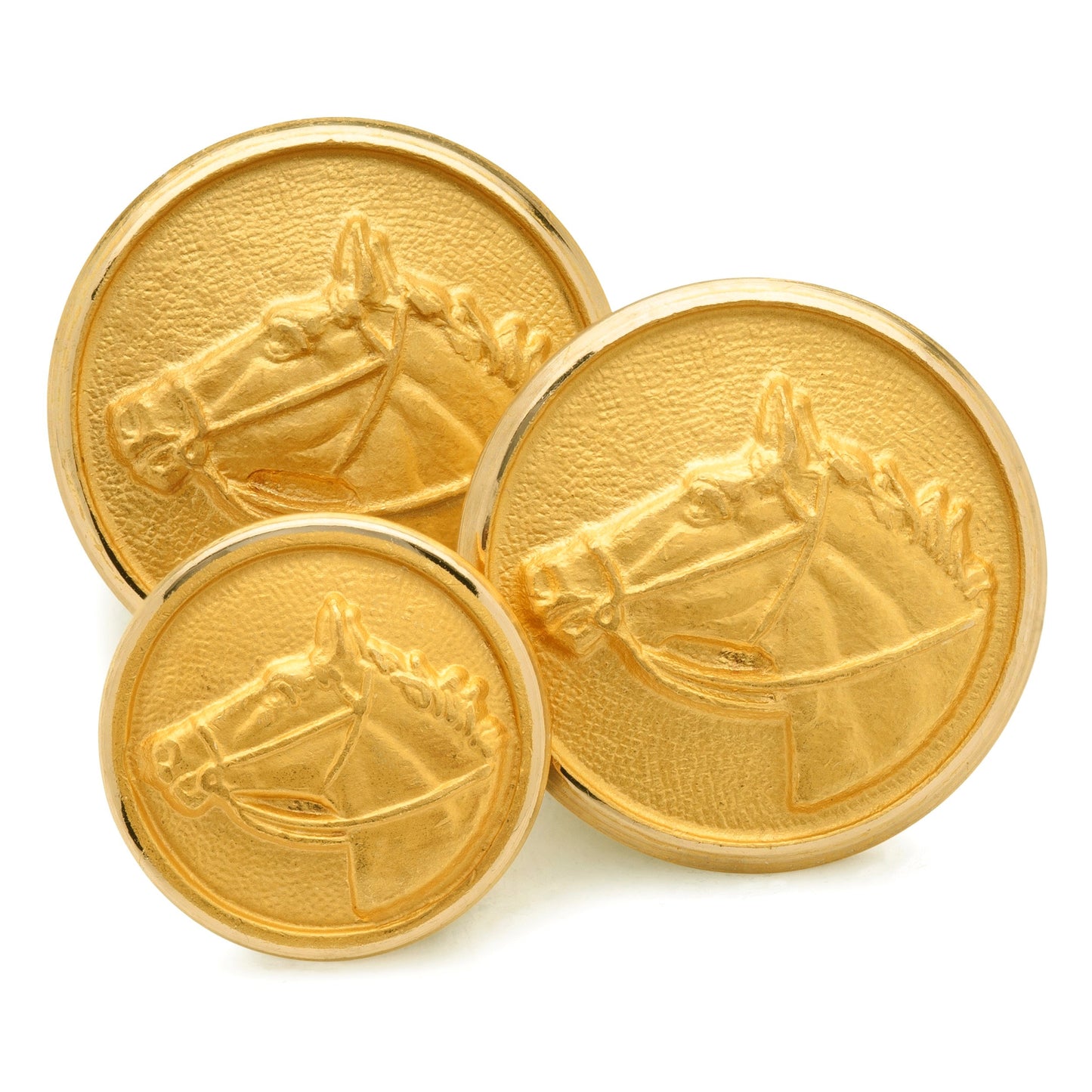 Horse Head Blazer Button Set In Gold