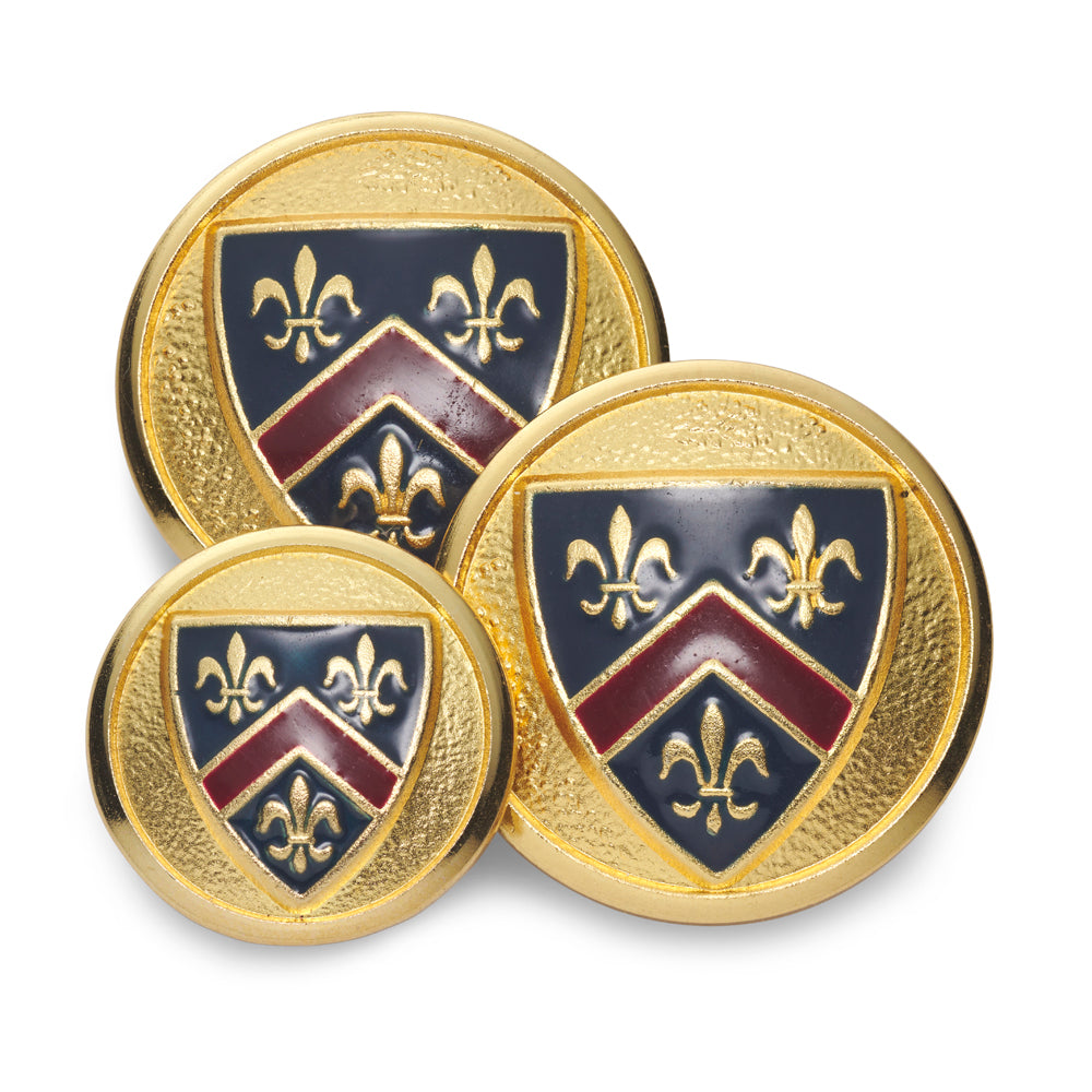 Fleur De Lys Enamelled Blazer Button
