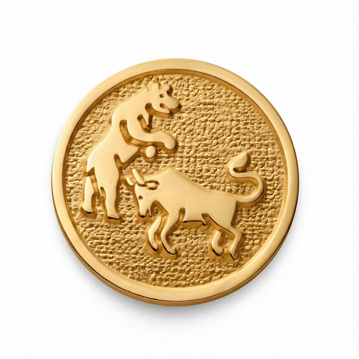 Bull And Bear Blazer Button Set In Gold