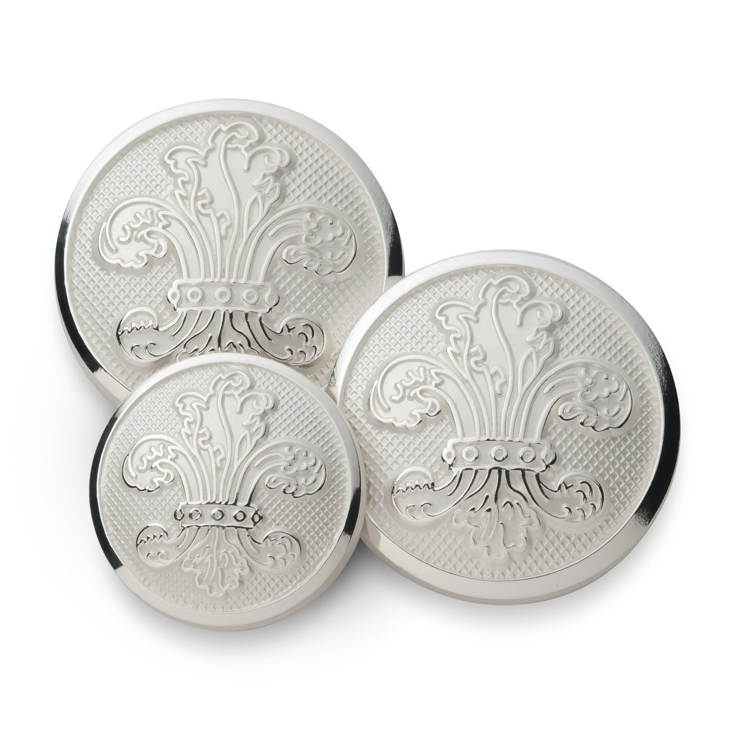 Fleur De Lys Blazer Button In Silver