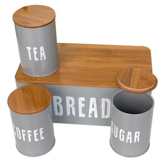 4 Pices Bread Bin Kitchen Set