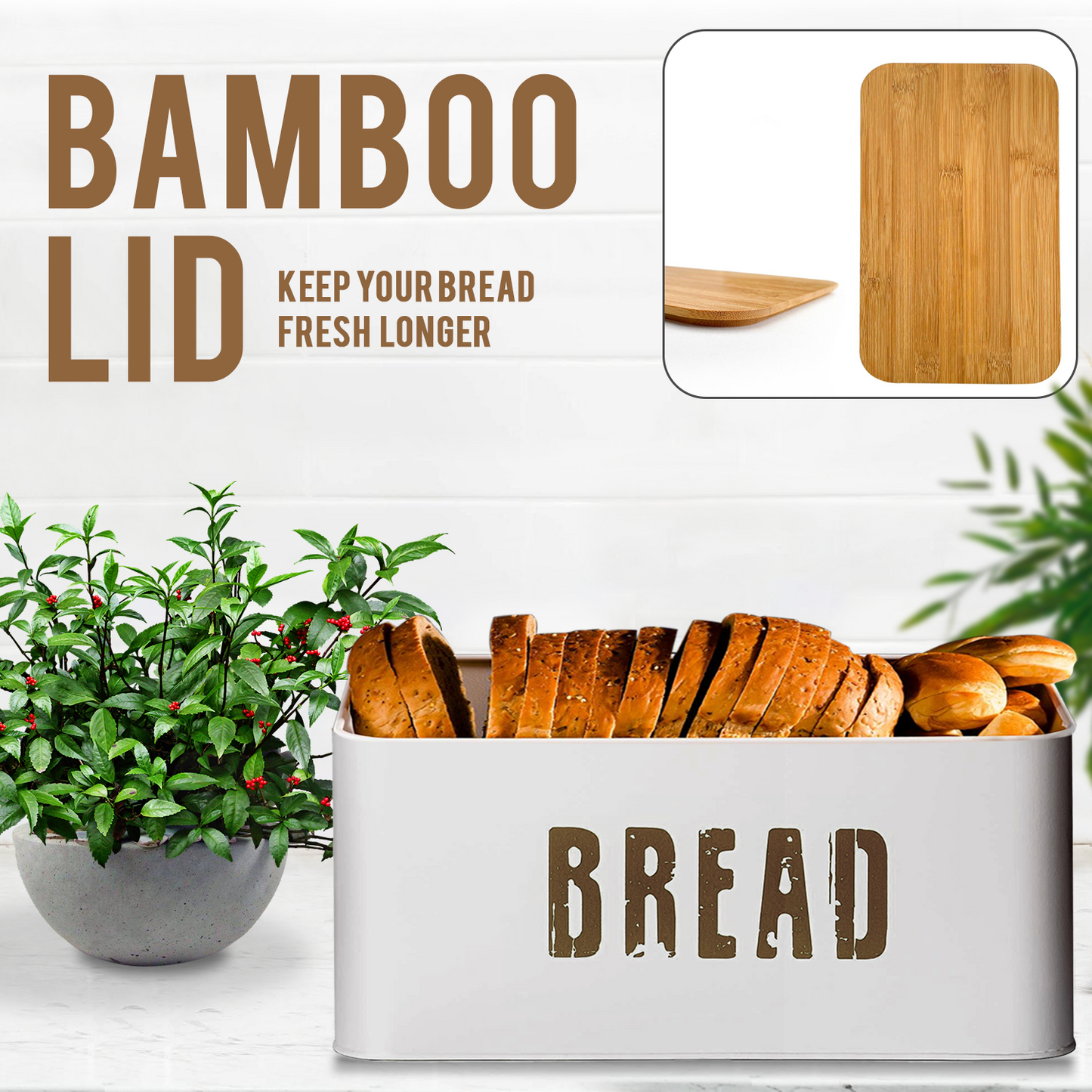 4 Pices Bread Bin Kitchen Set