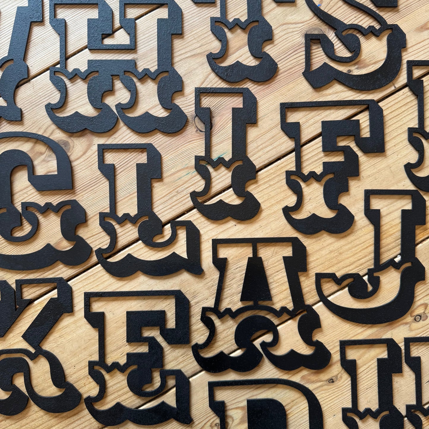Rustic Black Metal Carnival Letters A–Z | 5” or 12” Alphabet