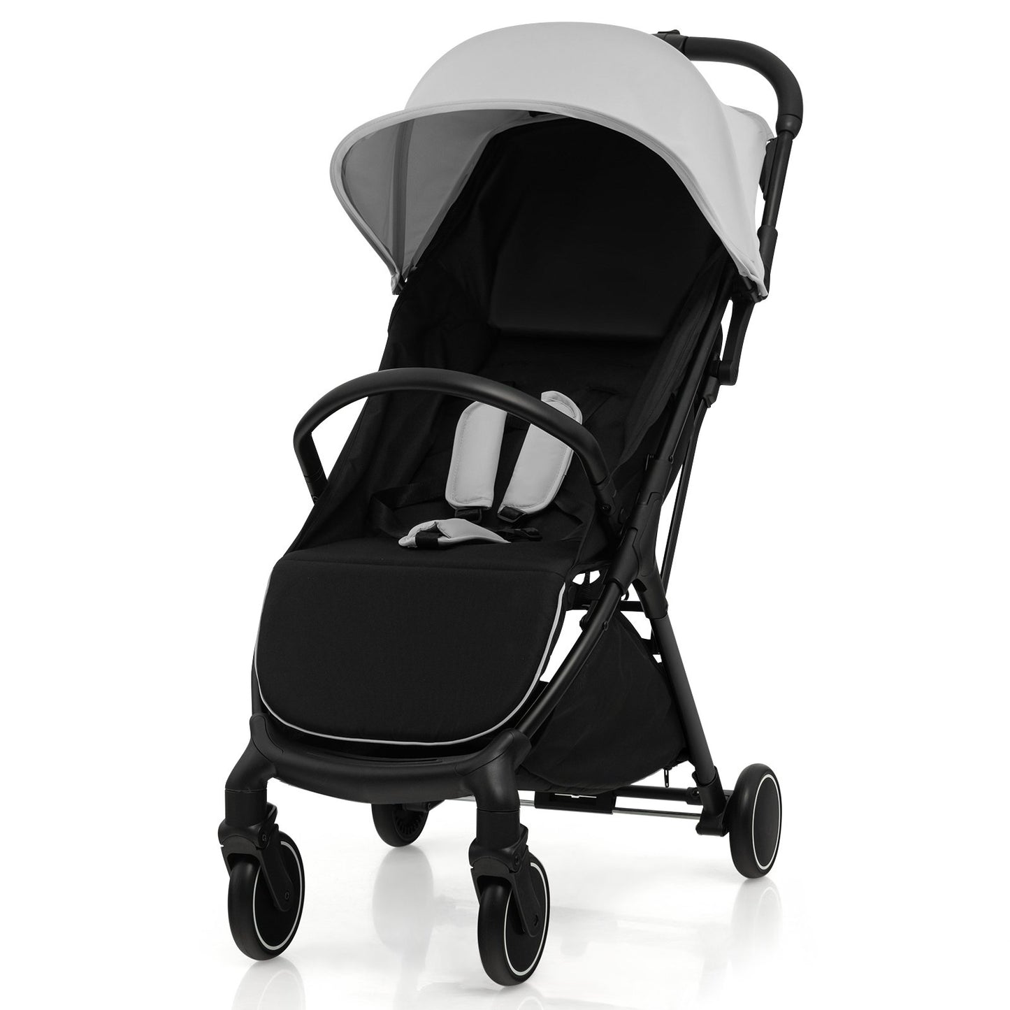 Lightweight Baby Stroller with Detachable Seat Cover-Black