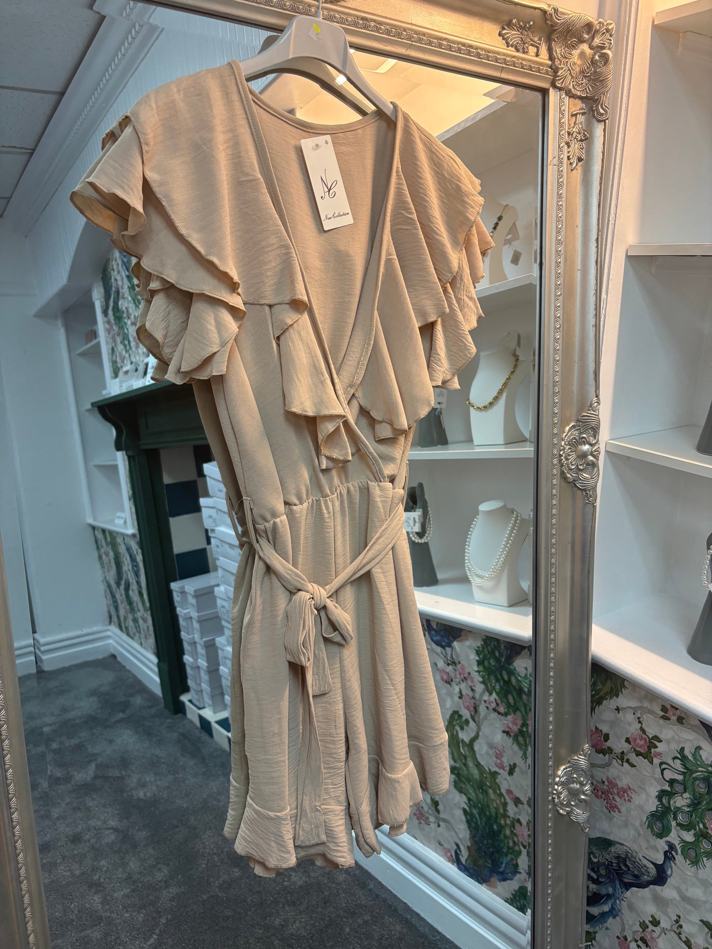 Frill Sleeve Playsuit – One Size Fits UK 8–14