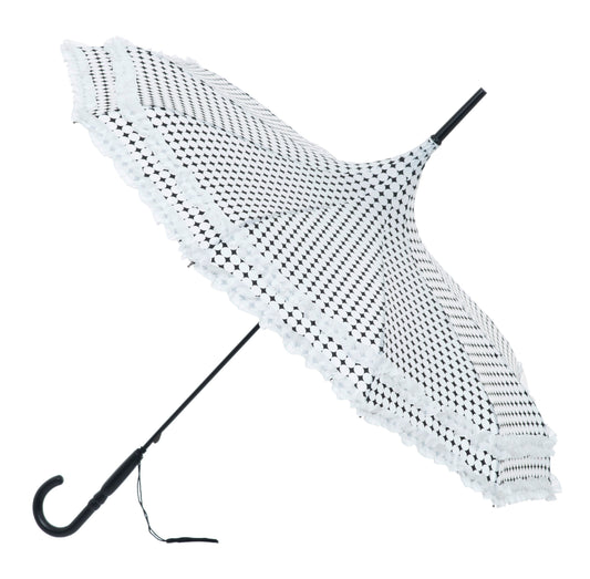 Boutique Pagoda with Frill/White Spots Stick