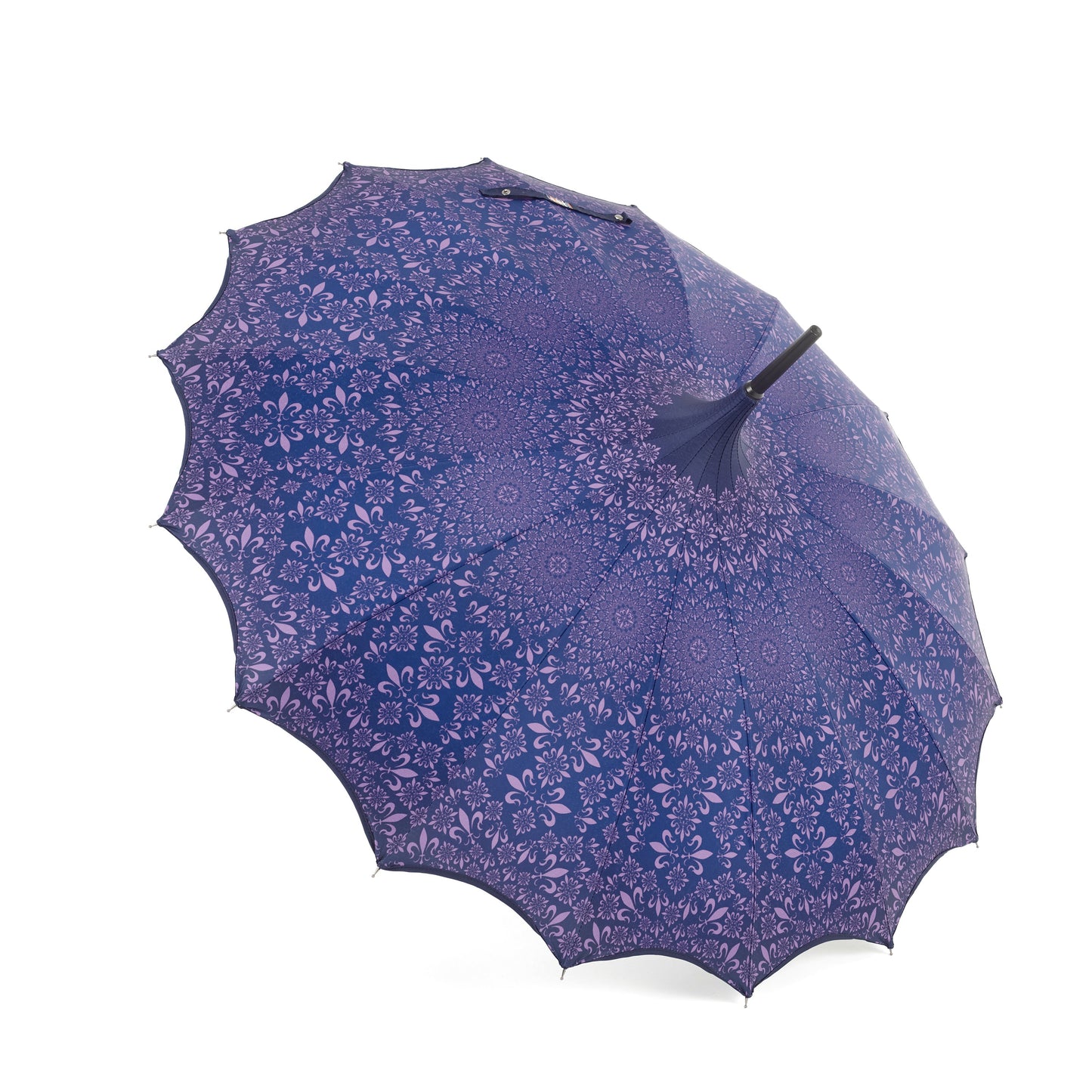 Boutique Patterned Pagoda with Scalloped edge Purple