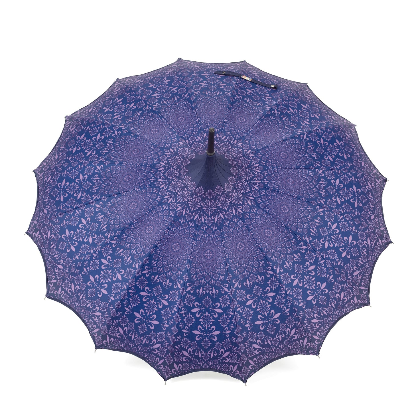 Boutique Patterned Pagoda with Scalloped edge Purple