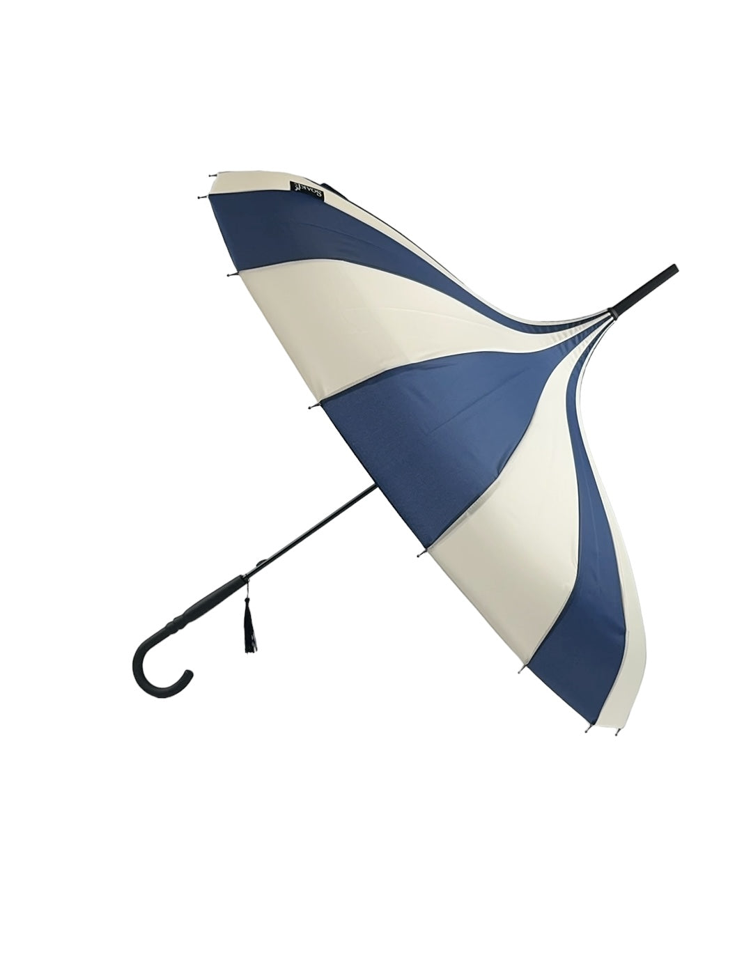 Boutique Classic Pagoda Umbrella in Navy and Cream