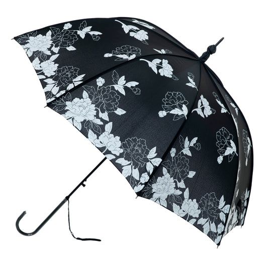 Boutique Vintage Print Black/White Leaves Stick