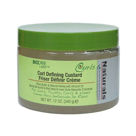 Biocare Curls And Naturals Curl Defining Custard: Defines & Hydrates for Curly & Coily Hair 340g/11.99 oz