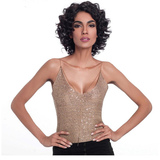 Sleek Betris Virgin Gold Human Hair Wig - Premium Silky Soft Virgin Hair for Effortless Styling