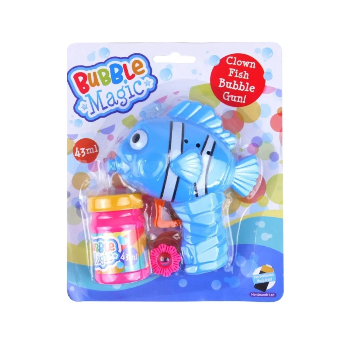 Bubble Magic Clown Fish Bubble Gun Assorted