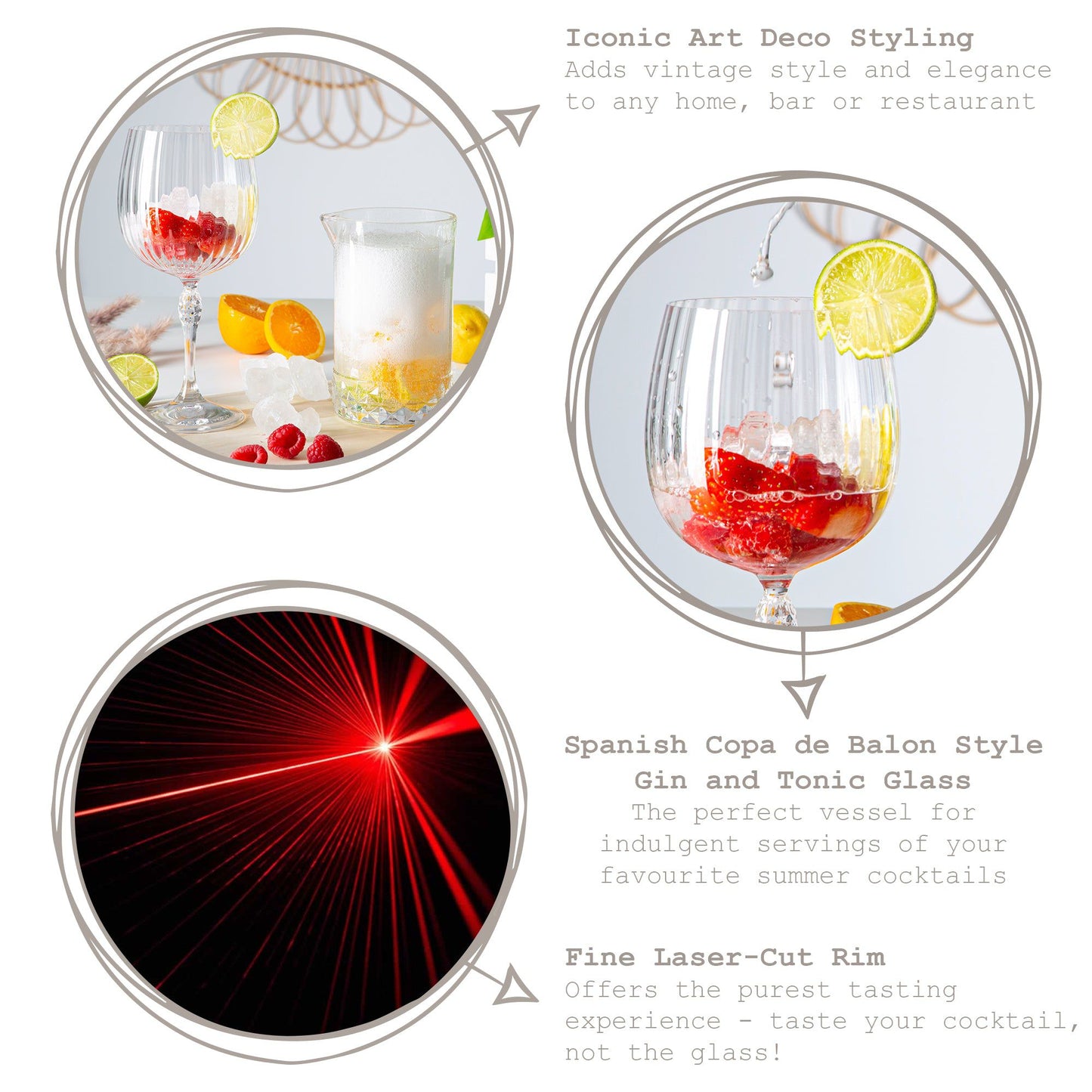 745ml America '20s Gin Glasses - Pack of Six