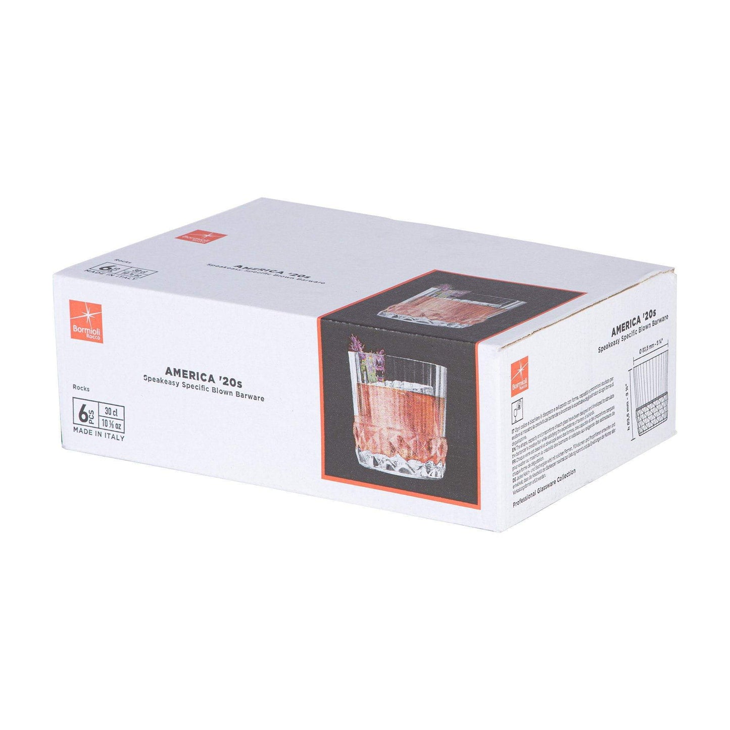 300ml America '20s Tumbler Glasses - Pack of Six