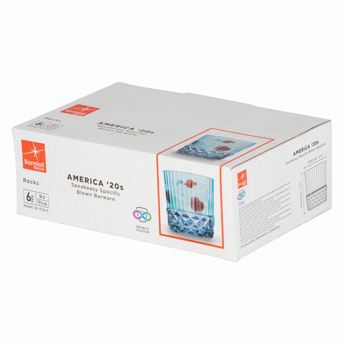 300ml America '20s Tumbler Glasses - Pack of Six