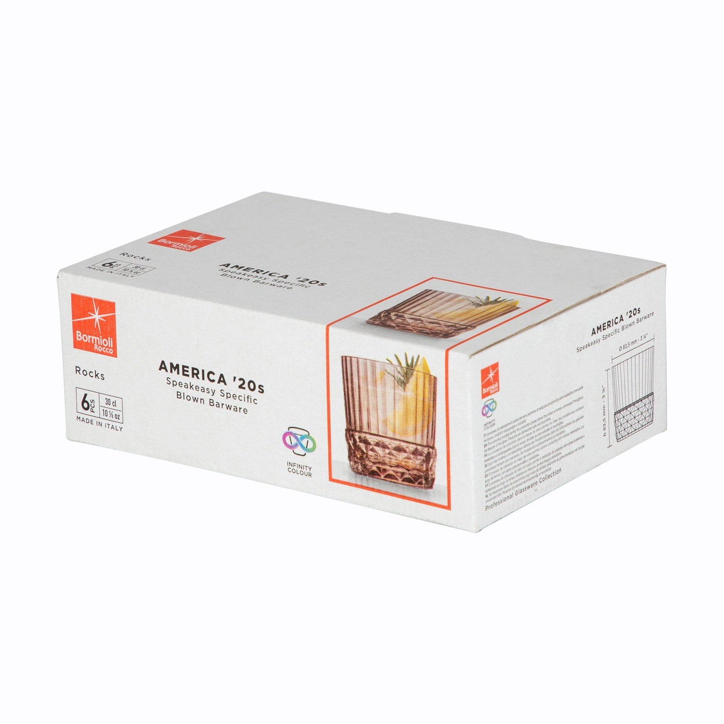 300ml America '20s Tumbler Glasses - Pack of Six