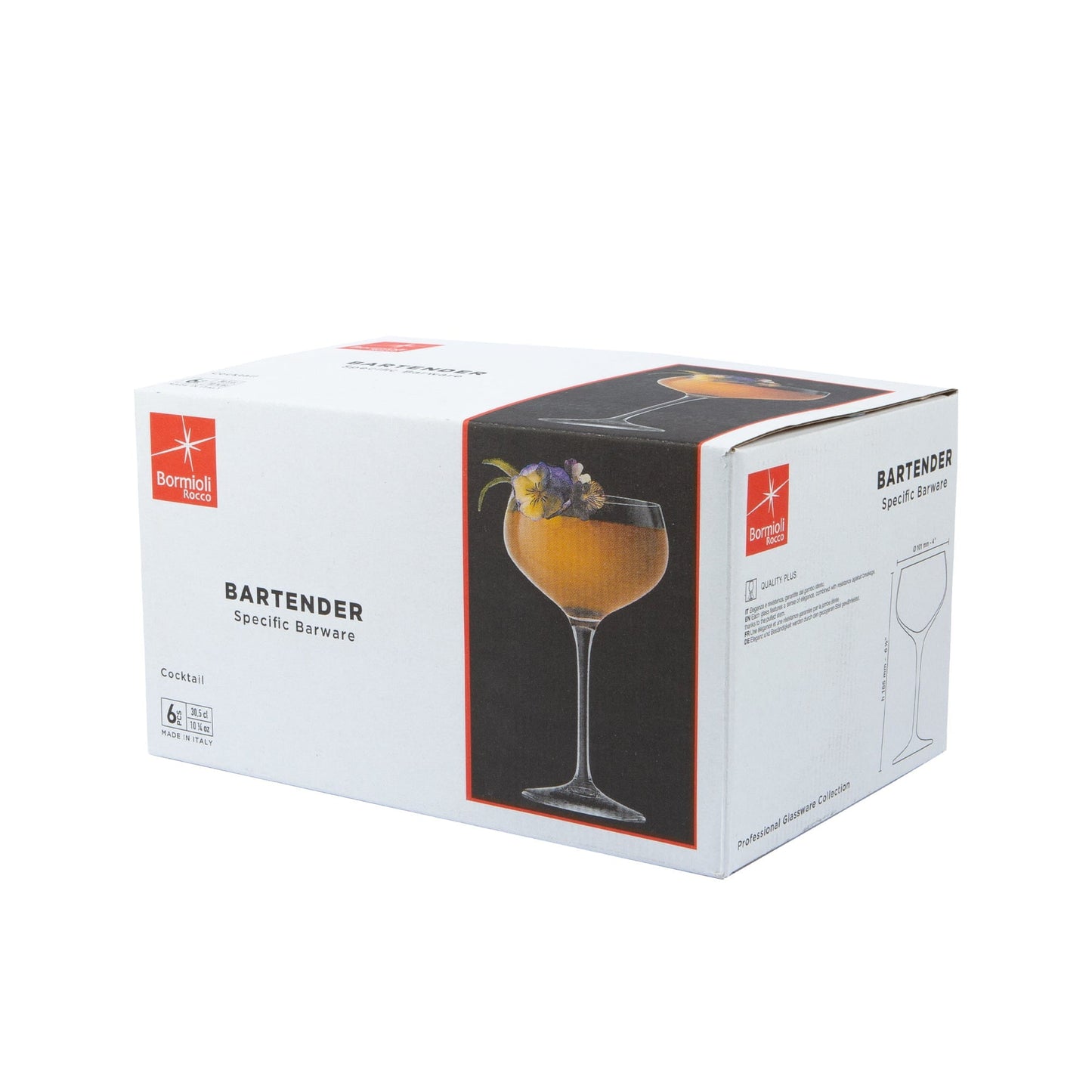 305ml Bartender Espresso Martini Glasses - Pack of Six