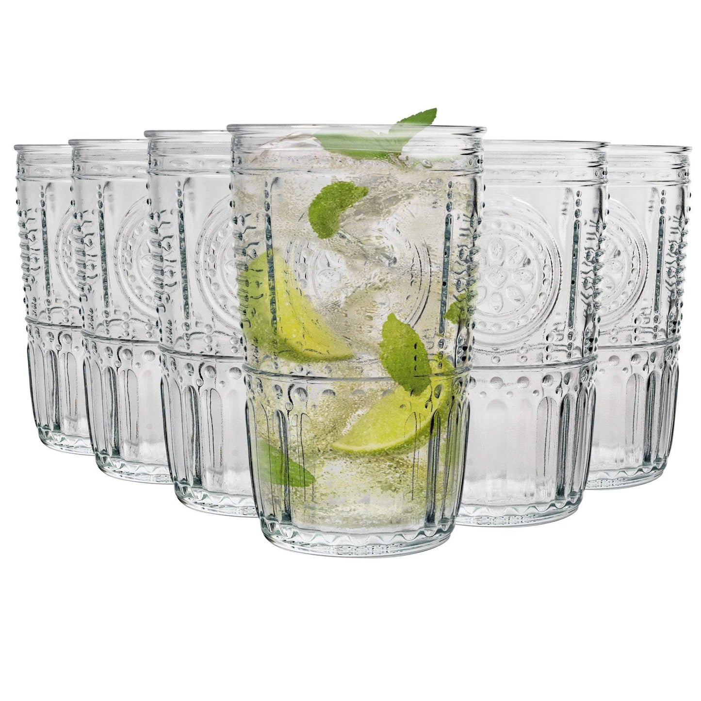 475ml Romantic Highball Glasses - Pack of Six