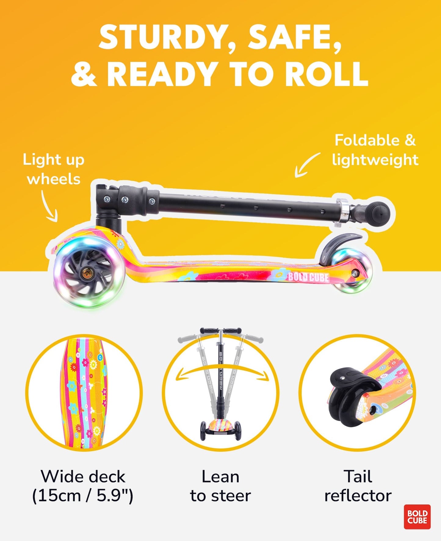Flower Power - Big 3 Wheel Scooter