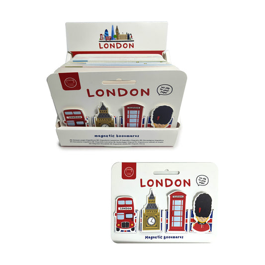 London Souvenir Shaped Magnetic Bookmark Set