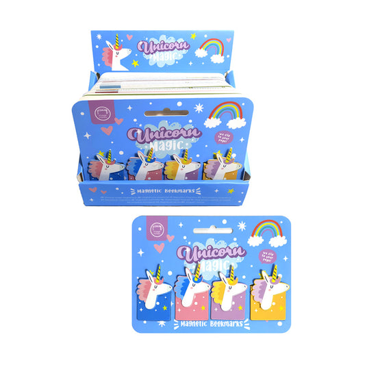 Unicorn Magic Shaped Magnetic Bookmark Set