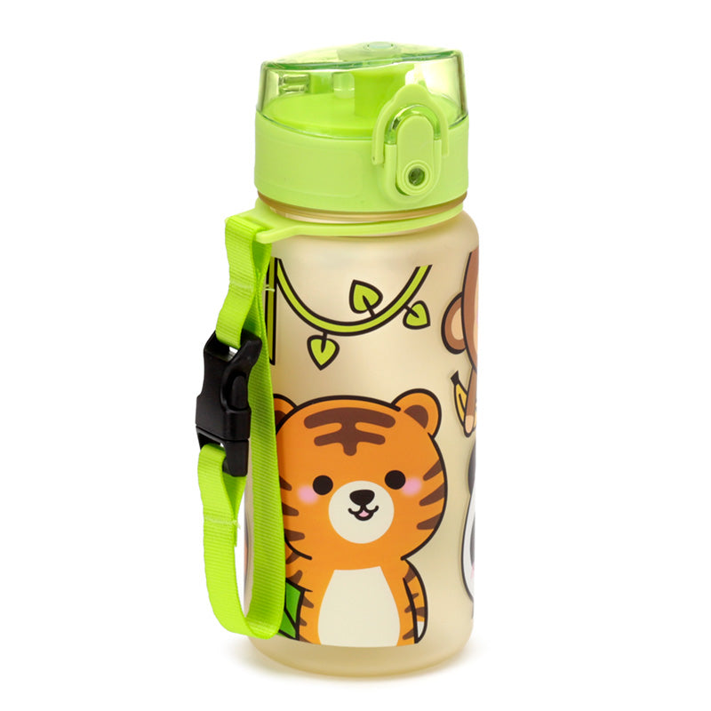 350ml Shatterproof Pop Top Children's Water Bottle - Adoramals Wild