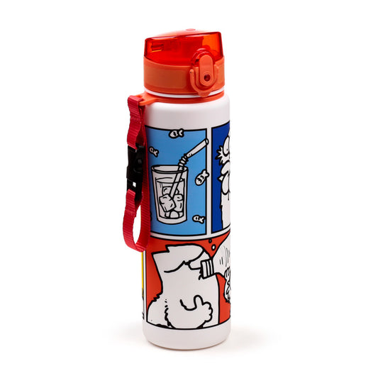 600ml Shatterproof Pop Top Water Bottle - Simon's Cat 2024