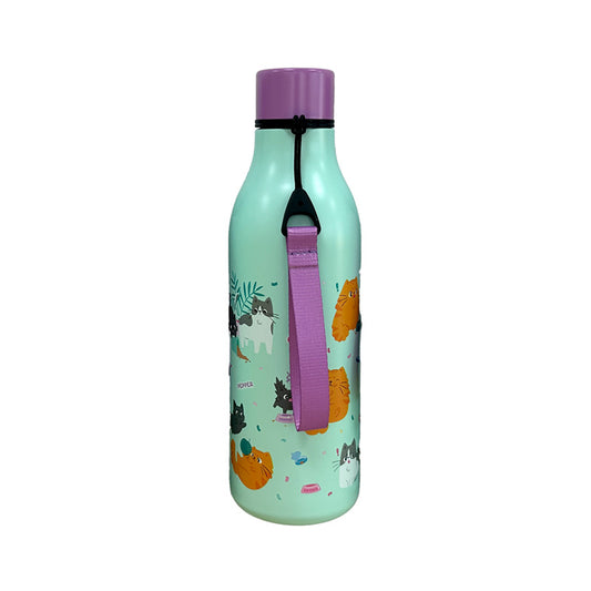 Beans & Co Cats Hot & Cold Drinks Bottle 500ml