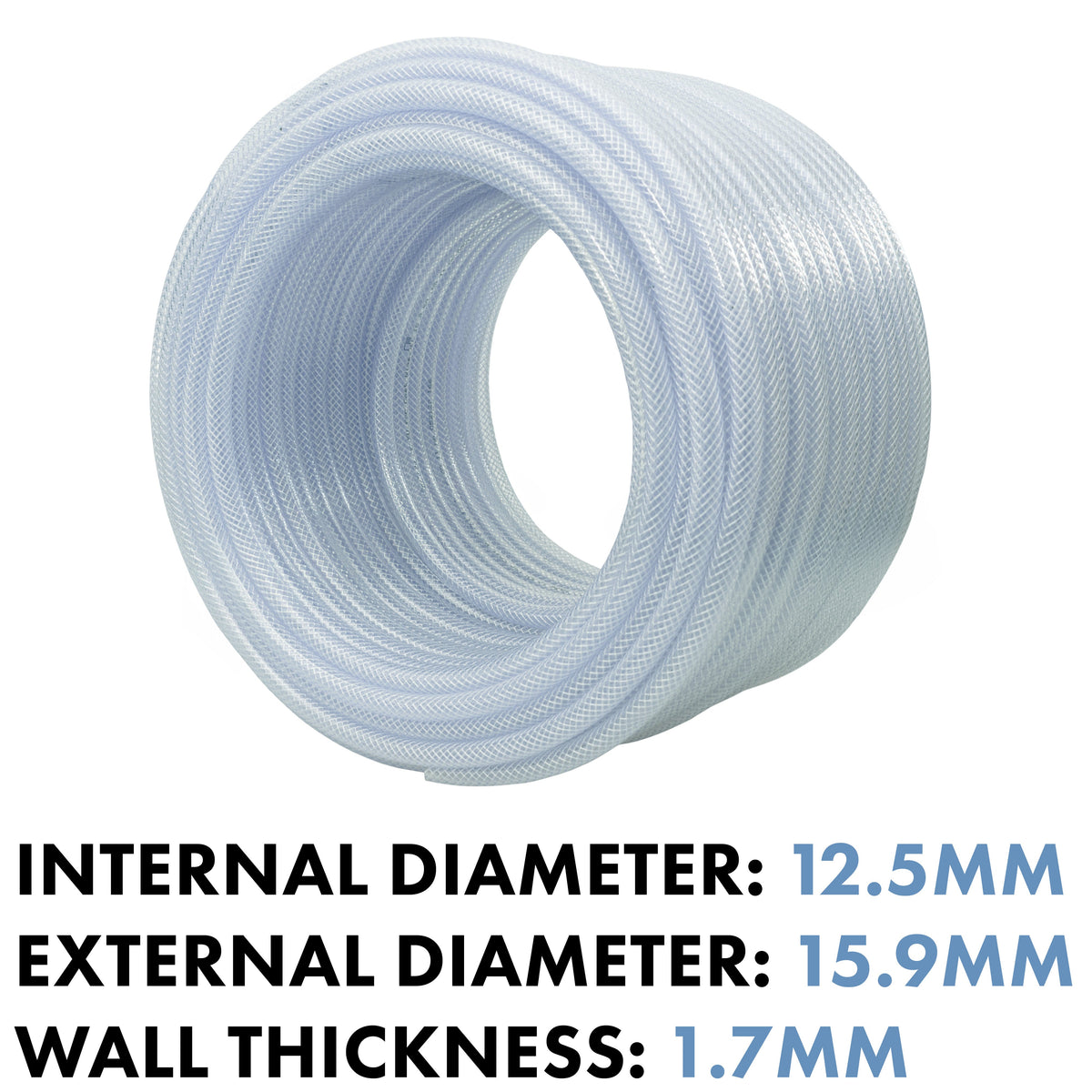 Clear Braided PVC Pipe 12.5mm*1.7mm