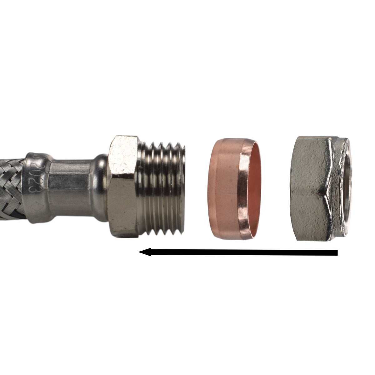 Brass Barbed Bib Tap STANDARD Connection Kit