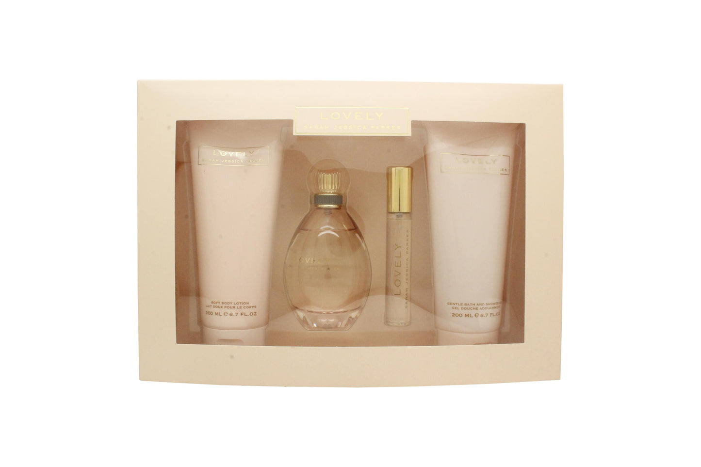 Sarah Jessica Parker Lovely Gift Set 100ml EDP + 200ml Shower Gel + 200ml Body Lotion + 15ml EDP Women's Fragrance