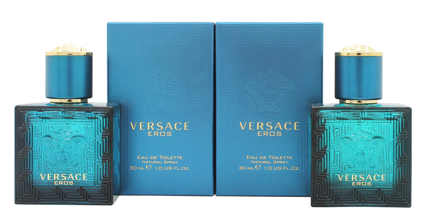 Versace Eros Gift Set 2 x 30ml EDT Spray Men's Fragrance