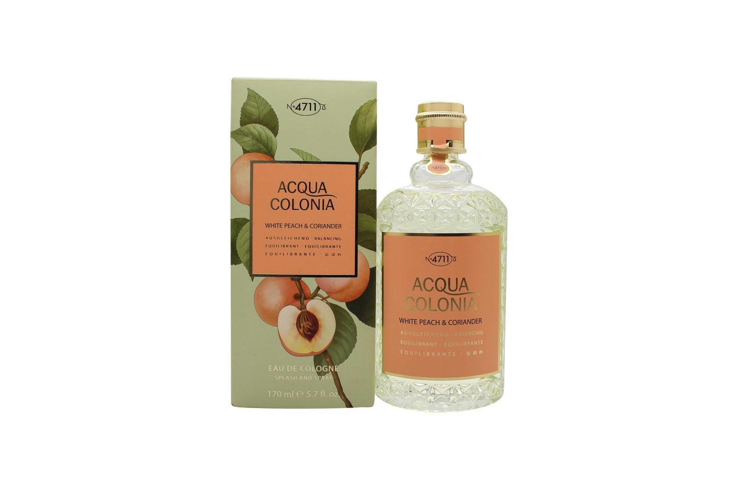 Mäurer & Wirtz 4711 Acqua Colonia White Peach & Coriander Eau de Cologne 170ml Spray Unisex Fragrance