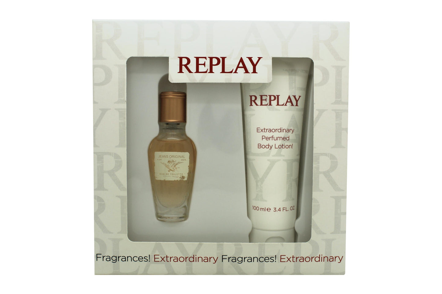 Replay Jeans Original for Her Gift Set 20ml EDT Spray + 100ml Body Lotion