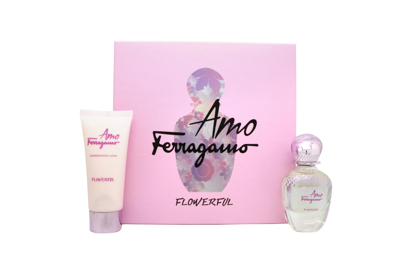 Salvatore Ferragamo Amo Ferragamo Flowerful Gift Set 50ml EDT Spray + 100ml Body Lotion Women's Fragrance