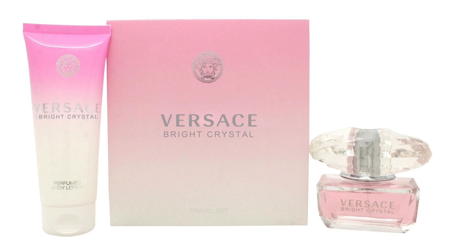 Versace Bright Crystal Gift Set 50ml EDT + 100ml Body Lotion Women's Fragrance