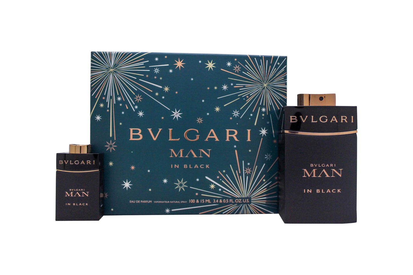 Bvlgari Man In Black Gift Set 100ml EDP + 15ml EDP Men's Fragrance