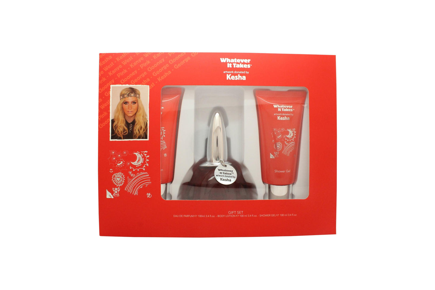 Whatever It Takes Kesha Gift Set 100ml EDP + 100ml Body Lotion + 100ml Shower Gel Men's Fragrance
