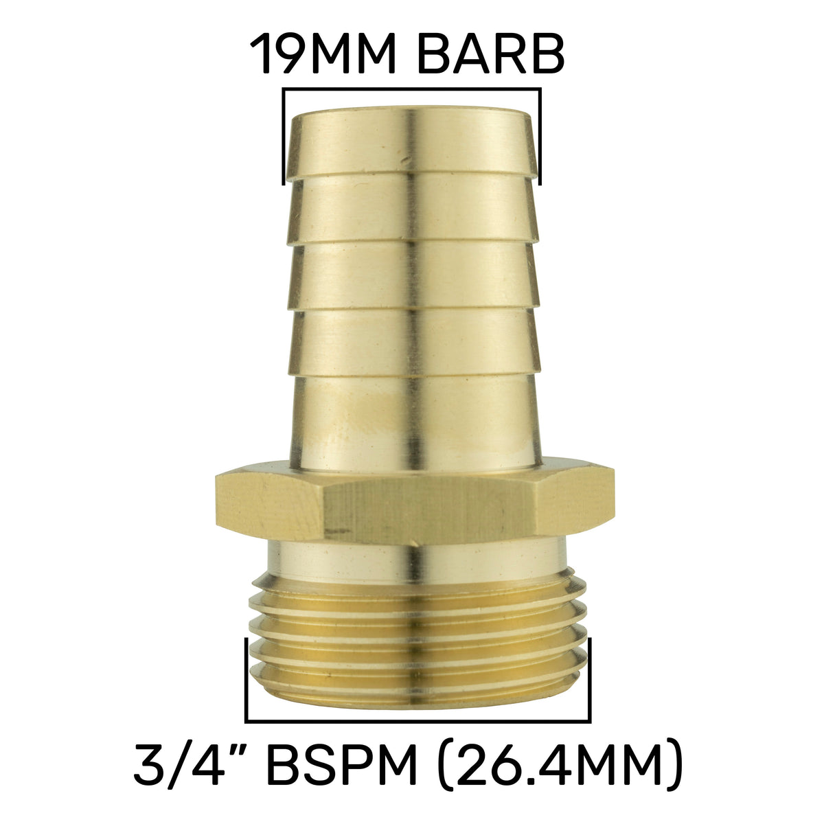 Wall Flange Kit 32mm MDPE + 32mm MDPE Valve + 19mm Brass Barb