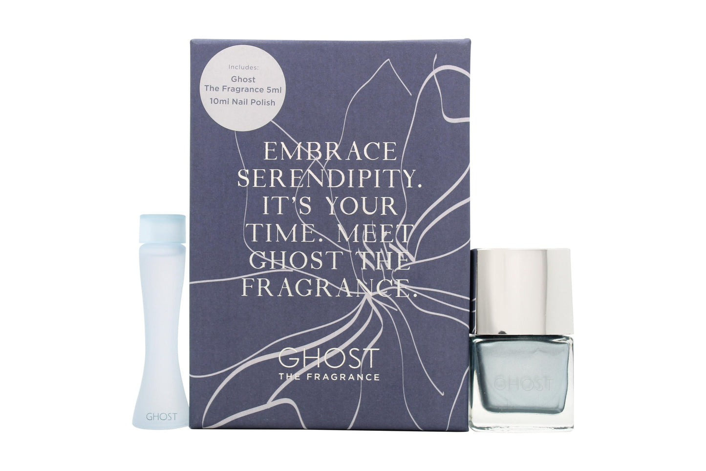 Ghost Original Gift Set 5ml EDT + 10ml Ghost Metallic Blue Nail Polish Women's Fragrance